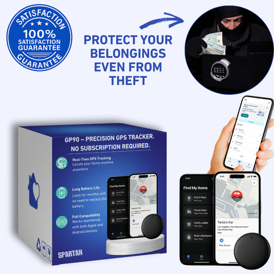 GP90 – Precision GPS Tracker, No Monthly Fees (Android/Apple Compatible)